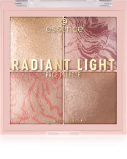 essence Radiant Light palette di illuminanti e blush