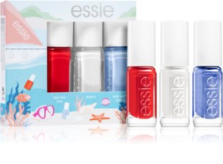 Essie  Mini Triopack Summer kit de vernis à ongles too too hot, blanc, salt water happy teinte