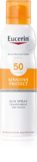 Eucerin Sun Sensitive Protect transparentna meglica za sončenje SPF 50