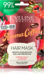Eveline Cosmetics Food for Hair Aroma Coffee Stärkende Kur für schwaches Haar mit Neigung zu Haarausfall