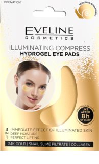 Eveline Cosmetics Gold Illuminating Compress mascarilla de hidrogel para contorno de ojos con extracto de baba de caracol