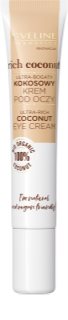 Eveline Cosmetics Rich Coconut crema regeneradora para contorno de ojos con probióticos