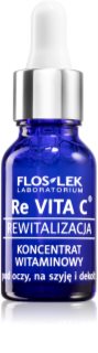 FlosLek Laboratorium Re Vita C 40+ βιταμινούχο συμπύκνωμα για περιοχή των ματιών, λαιμό και ντεκολτέ