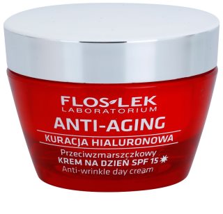 FlosLek Laboratorium Anti-Aging Hyaluronic Therapy dnevna hidratantna krema protiv starenja kože lica SPF 15