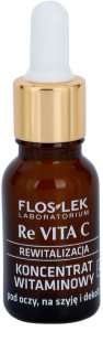 FlosLek Laboratorium Re Vita C 40+ витаминен концентрат за околоочната зона, шия и деколте