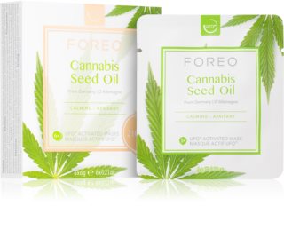 FOREO UFO™ Cannabis Seed Oil успокояваща маска  с конопено масло
