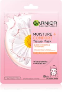 Garnier Skin Naturals Moisture+Comfort masque en tissu ultra hydratant et apaisant  pour peaux sèches à sensibles