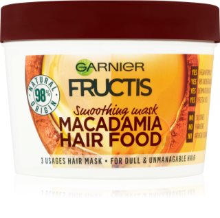 Garnier Fructis Macadamia Hair Food mască de netezire pentru păr indisciplinat