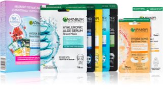 Garnier Skin Naturals Moisture+Aqua Bomb ensemble de masque en tissu 7 Ks (conditionnement avantageux)