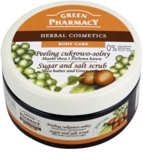 Green Pharmacy Body Care Shea Butter & Green Coffee scrub con zucchero e sale
