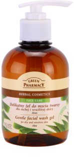 Green Pharmacy Face Care Aloe sanftes Reinigungsgel für empfindliche trockene Haut