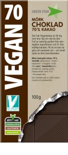 Green Star Vegan Hořká čokoláda 70%