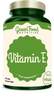GreenFood Nutrition Vitamin E doplněk stravy  pro krásné vlasy a pokožku