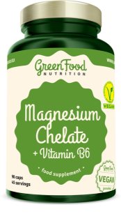 GreenFood Nutrition Magnesium Chelate + Vitamin B6 podpora spánku a regenerácie