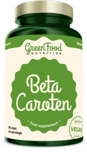 GreenFood Nutrition Beta Caroten doplněk stravy  pro krásné opálení a zdravou pokožku