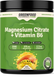 GreenFood Nutrition Performance Magnesium Citrate + Vitamin B6 podpora spánku a regenerácie