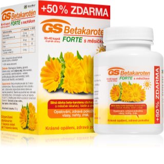 GS Beta-carotene Forte with Calendula doplněk stravy  pro urychlení opalování