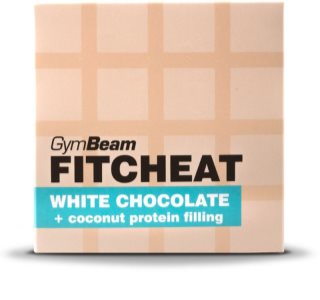 GymBeam Fitcheat Protein Chocolate bílá čokoláda s proteinem