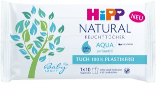 Hipp Babysanft Aqua Natural Wet Cleansing Wipes for Children from Birth