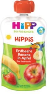 Hipp HiPPis BIO 100% ovocie jablko - banán - jahoda ovocný príkrm pre deti