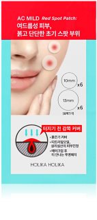 Holika Holika AC Mild Red Spot Plaastrid probleemsele nahale akne hoolduseks 12 tk