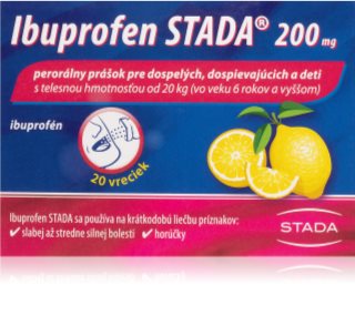 Ibuprofen Ibuprofen Stada 200mg perorálny prášok
