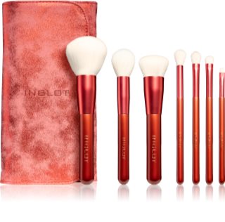 Inglot Marble Red Pinselset mit Etui