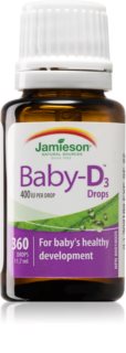 Jamieson Baby Witamina D3 400 IU krople suplement diety wspomagający zdrowy rozwój dzieci