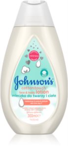 Johnson's® Cottontouch зволожуюче молочко для тіла та обличчя для дітей від народження