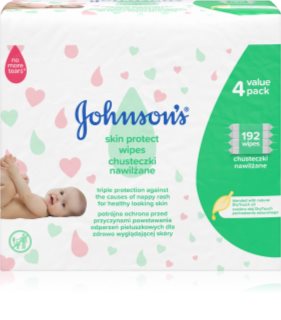 Johnson's Baby Skin Protect мягкие детские влажные салфетки