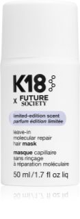K18 Future x Society Leave-in Molecular Repair Hair Mask Intensīvi atjaunojoša maska balinātiem, krāsotiem un ķīmiski apstrādātiem matiem 50 ml