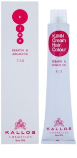 Kallos KJMN Cream Hair Colour Keratin & Argan Oil boja za kosu s keratinom, kolagenom i arganovim uljem