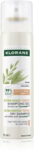 Klorane Oats Dry Shampoo șampon uscat delicat pentru părul închis la culoare 150 ml