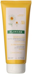 Klorane Chamomile condicionador iluminador para cabelo loiro e grisalho