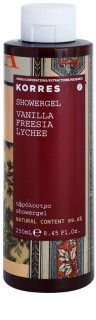 Korres Vanilla, Freesia & Lychee gel de douche pour femme