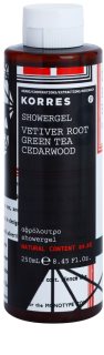 Korres Vetiver Root, Green Tea & Cedarwood gel de douche pour homme