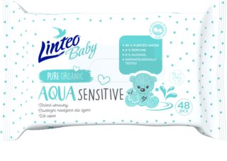 Linteo Baby Aqua Sensitive toalhitas de limpeza para crianças