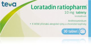 Loratadin Ratiopharm LORATADIN RATIOPHARM 10MG TBL NOB 30 tablety