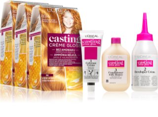 L’Oréal Paris Casting Crème Gloss Hair Color 834 Light Copper Gold Blonde (Economy Pack)