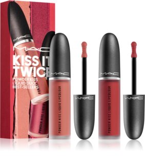 MAC Cosmetics Kiss It Twice Gift Set Best-Sellers (for Lips) Shade