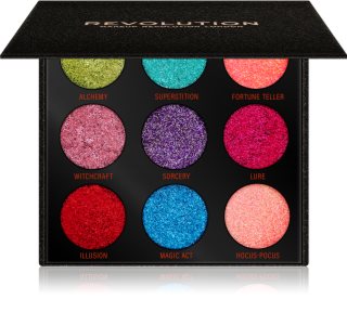 Makeup Revolution Pressed Glitter Palette палетка пласких блискіток