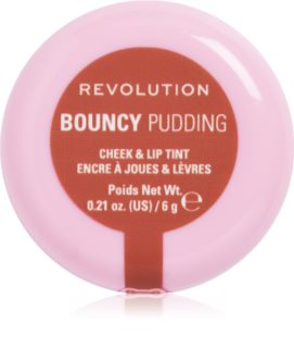 Revolution Bouncy Pudding Lip & Cheek wieofunkcyjny kosmetyk do makijażu ust i policzków