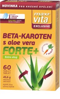 Maxi Vita Exclusive Beta-karoten s aloe vera doplněk stravy pro podporu opálení