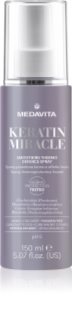 Medavita Keratin Miracle Smoothing Thermo Defence Spray spray cu protecție termică, pentru aranjarea cu placa și cu ondulatorul pentru păr 150 ml