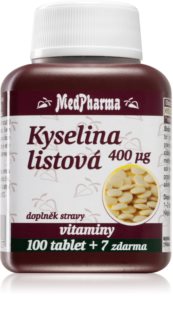 MedPharma Kyselina listová 400 µg výživa v těhotenství, metabolismus aminokyselin