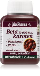 MedPharma Beta karoten  10000 m.j.Panthenol + PABA krásná a zdravá pokožka