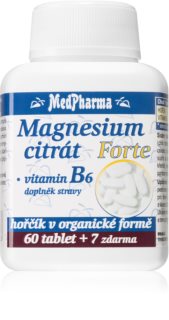 MedPharma Magnesium citrát Forte B6 doplněk stravy  pro normální činnost nervové soustavy