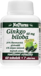 MedPharma Ginkgo biloba 60 mg FORTE výživový doplnok na podporu krvného obehu a kognitívnych funkcií