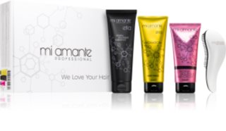 Mi Amante Professional Glamour Keratin Set подаръчен комплект за блясък и мекота на косата 4 бр.