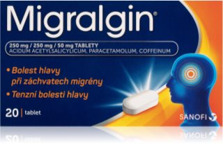 Migralgin Migralgin 250MG/250MG/50MG TBL NOB 20(2X10) I tablety